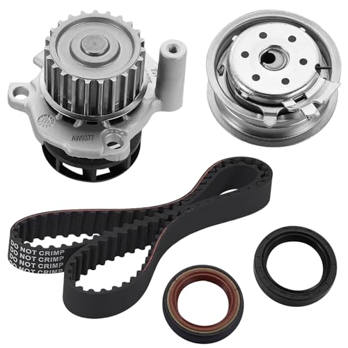 BDFHYK Engine Timing Belt Kit with Water Pump Compatible with VW Beetle 1999-2005, Golf 1999-2006, Jetta 1999-2005 2.0L L4 SOHC Engine for 95296K1 TBK296 2480-0296 - size: TBK296