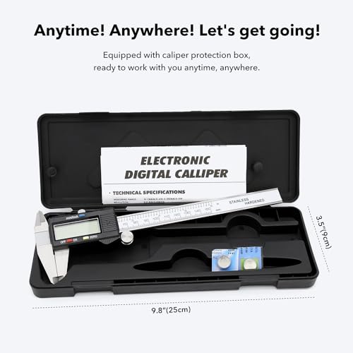 Precise Digital Caliper, 6 Inch Stainless Steel Electronic Vernier Caliper
