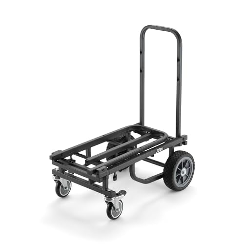 On-Stage UTC2200 Utility Cart (Rolling Dolly Handcart, Heavy-Duty Transportation, 485 Pound Weight Capacity, Load in and Load Out Equipment, Adjustable Length, Folding Handles, Locking Casters)