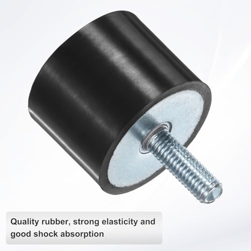M METERXITY 4Pcs Rubber Mounts D40mmxH30mm Cylindrical M8x23mm Studs - size: M8 x 23mm, 40mm x 30mm
