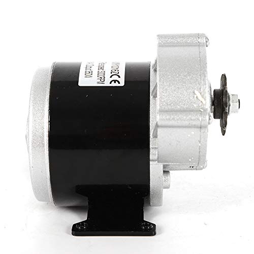 Electric Vehicle Geared Motor, 24V 350W Gear Face Mount 9 Teeth Sprocket Electric Brush Motor for Scooter Bike Go-Kart Minibike MY1016Z