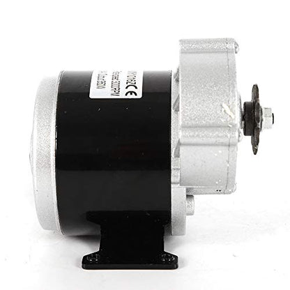 Electric Vehicle Geared Motor, 24V 350W Gear Face Mount 9 Teeth Sprocket Electric Brush Motor for Scooter Bike Go-Kart Minibike MY1016Z