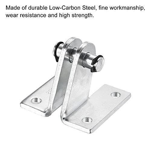 PATIKIL 73x52mm Air Cylinder Rod Clevis 2 Pack Mounting Bracket Rear Pivot Mount Pneumatic Parts, Silver - size: 73 x 52mm