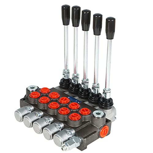 waltyotur 5 Spool 13GPM 3600 PSI Hydraulic Directional Control Valve SAE