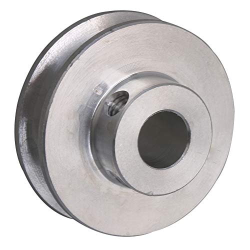 3.1x1.5x0.8cm Silver Aluminum Alloy 0.8cm Fixed Single Bore V-Shape Pulley Wheel for Motor Shaft 0.3-0.5cm PU Round Belt - size: 31*8mm