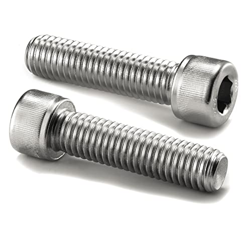 3/8-16 x 2 Socket Head Cap Screws Bolts, 20Pcs 304 Stainless Steel 18-8, Allen Socket Hex Drive, Full Thread, Bright Finish by SG TZH(with Hex Spanner) - size: 3/8-16 x 2"