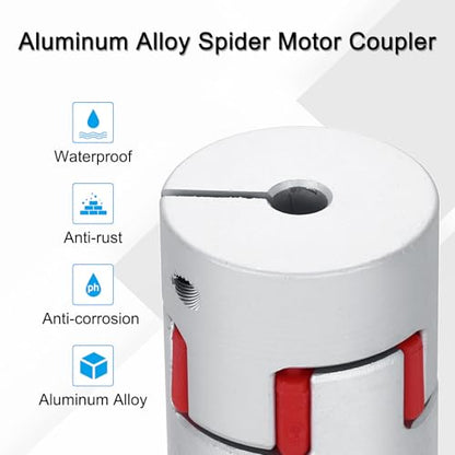 MECCANIXITY Aluminum Shaft Coupling Shaft Coupler 5mm to 6mm Flexible Spider Coupling L30mm x D25mm Coupler Jaw Spider Shaft Joint Connector for 3D Printers DIY CNC Router Milling Machine - size: 5mm to 6mm