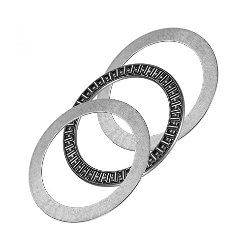 uxcell AXK80105 Needle Roller Thrust Bearings with 2 Washers, 80mm Inner Diameter, 105mm OD 4mm Width Chrome Steel - size: 80x105x4mm
