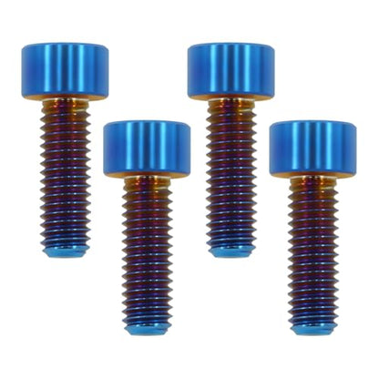 M6x18 Titanium Bolts Hex Socket Cap Screw, Burnt Blue, 4PC - color: Burnt Blue, size: M6X18