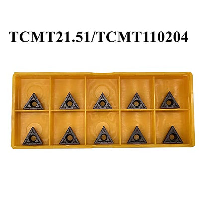 20pcs Carbide turnning Inserts TCMT21.51 TCMT110204 Carbide Insert for Lathe Turning Tool Holder for Steel,Stainless Steel - style: 20pcs TCMT110204 grey