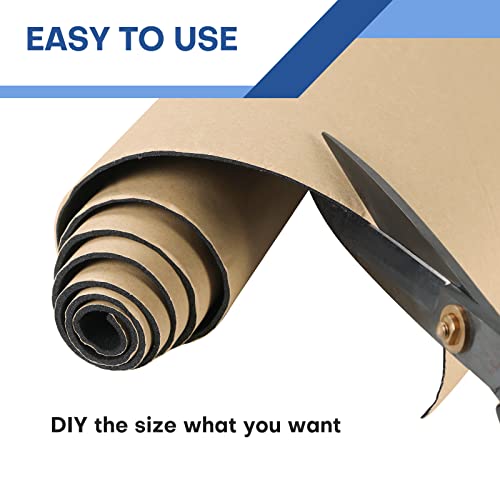 MYFULLY Sponge Neoprene Roll with Adhesive (1/8" T x 12" W x 24" L) - size: 1/8" Thick x12" Wide x 24" Long