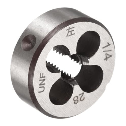 1/4"-28 UNF Round Threading Die Left Hand Alloy Steel - size: 1/4"-28 UNF