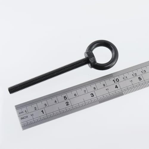 Antrader Lifting Shoulder Eye Bolts,M8 x 80mm,Stainless Steel,Black,6 Sets - size: M8 x 80mm