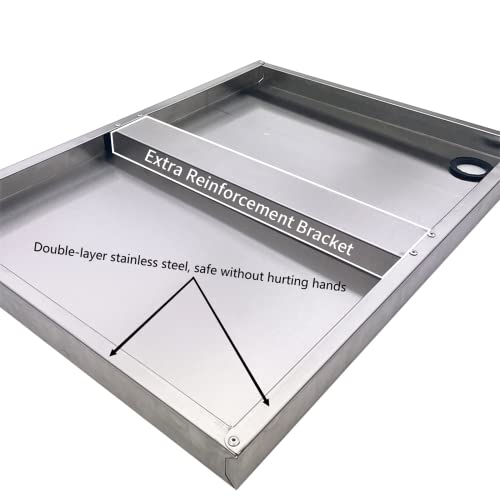 Stainless Steel Microwave Shelf 18"x24", Wall Mount Kitchen Shelf - size: 18''x24''