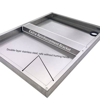 Stainless Steel Microwave Shelf 18"x24", Wall Mount Kitchen Shelf - size: 18''x24''