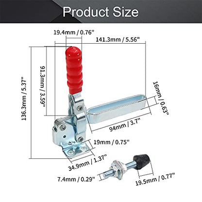 Utoolmart Hand Tool Vertical Toggle Clamp GH-12132 Quick Release Clamp 227kg Holding Capacity - size: GH-12132 1pc