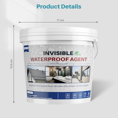 2kg Transparent Waterproof Coating, Water-Based, Stop Leaky - size: 2000g