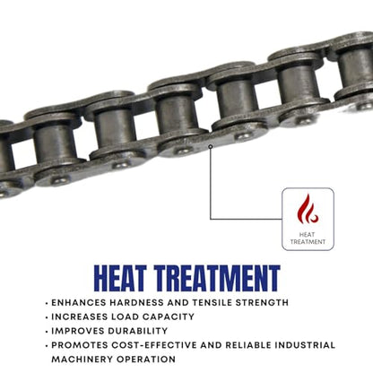 Jeremywell 40 Roller Chain 10 Feet with 2 Connecting Links for Go Karts, Mini Bikes, Scooters, ATV, MTV, Dirt Bike and Other Industrial Machinery - size: 10 Feet, style: 2 Master Link