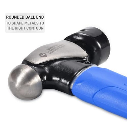 Real Steel Ball Peen Hammer 16oz, Jacketed Graphite Metalworking Tool Forged Steel Head Ball Pein Hammer 0504 - size: 16 ounce