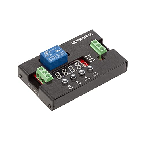UCTRONICS DC 12V Programmable Time Delay Relay Module with Metal Enclosure, On Delay and Off Delay Timer for Automobile, Raspberry Pi, Industrial Control, and Other Automatic Control Projects - size: 12V, with Metal Case