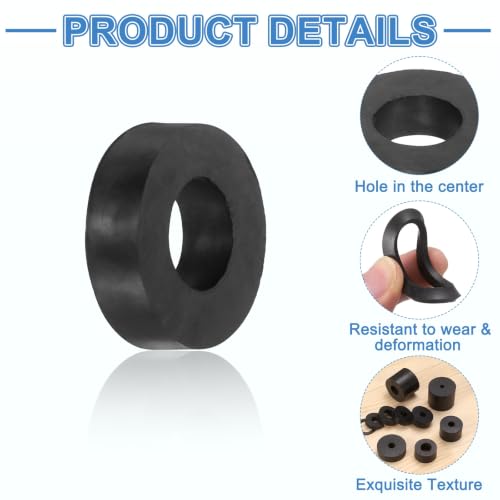 uxcell 24Pcs Rubber Vibration Isolation Washers 40mm OD x 20mm ID x 10mm T - size: 40mm OD x 20mm ID x 10mm Thick