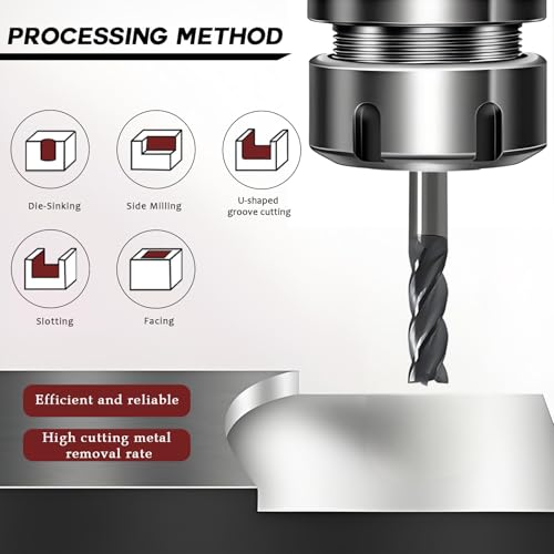 1/8 Carbide End Mill - 12h Continuous Milling Steel 5pcs - size: 1/8in (5pcs)