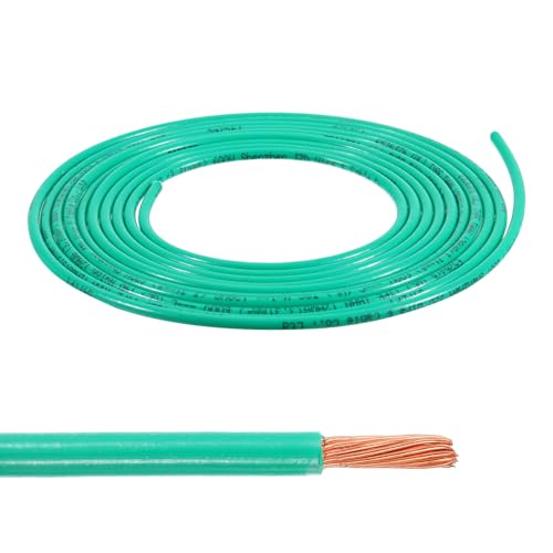 MECCANIXITY THHN Stranded Wire 10 Feet 10AWG Gauge Insulation Building Wire - UL Listed Copper Cable - PVC 600V Electrical Wire for Residential,Commercial,Industrial,Grounding - Green - color: Green, size: 10 Feet x 10 AWG
