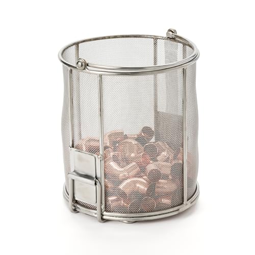 Dip N’ Drain – Stainless Steel Part Cleaning Strainer Basket for 2-Gallon Buckets (Bucket Not Included) | 1/32″ Mesh, Swing Handle, Great for Mechanics, Auto Parts, Garage, Shop & Home Cleaning - size: 2 Gal. 1/32" Mesh - No Bucket