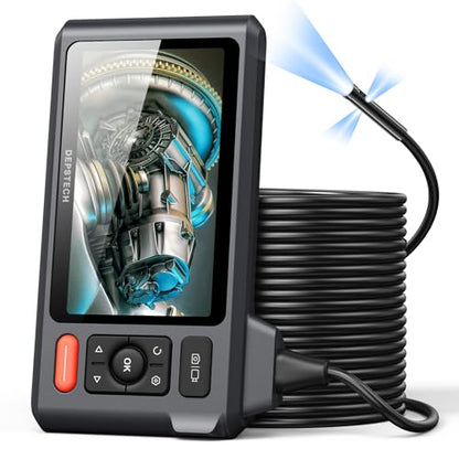 DEPSTECH 50FT Endoscope Camera, Triple Lens 5" IPS Screen Inspection Camera