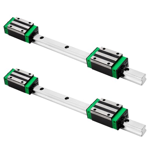 HGR20 Linear Guide Rail Kit - 2 Pcs 600mm Rails + 4 Pcs HGH20CA Bearing Blocks High Precision, Anti-Rust for 3D Printers, CNC Routers, Lathes & DIY Automated Machines - size: 600mm