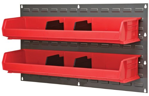 Akro-Mils 30136 Heavy Duty Wall Mount Garage Storage Steel Louvered Panel | Wall Storage Bin Hanging Organizer System for AkroBins, 36-Inch W x 19-Inch H, Grey, Single - color: Grey, size: 36-Inch W x 19-Inch H