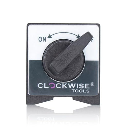 Clockwise Tools Magnetic Base, MGBR-B, Magnet ONLY, with ON/Off Switch, 176 lbs Max Pull Force - style: MGBR-B Magnet Only