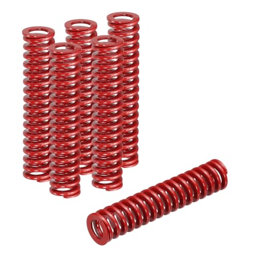 HARFINGTON 6pcs Die Spring 3/8" OD x 1.75" Free Length SMH1007, Red - size: 3/8" OD x 1.75" Free Length