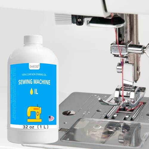 OAIEGSD 32oz Fine Light Sewing Machine Oil and Lubricant, Clear & Odorless - size: 32 oz