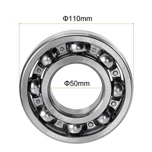 uxcell 6310 Deep Groove Ball Bearings 50x110x27mm Chrome Steel, Open Type - size: 50x110x27mm