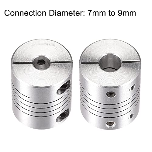 uxcell Motor Shaft 7mm to 9mm Helical Beam Coupler Coupling 25mm Dia 30mm Length - size: 7mm to 9mm