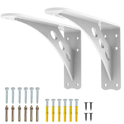 10 x 6 in White Heavy Duty Floating Shelf Brackets, Holds 1000lb - color: White Max Load 1000 Lbs, size: 10IN×6IN