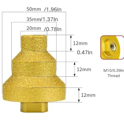 M10 Thread Diamond Core Stepped Pagoda Drill Bit(1Piece)