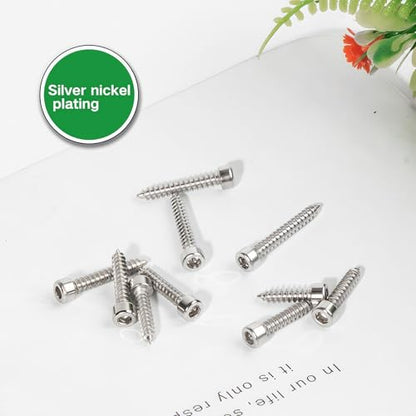 M3 Socket Head Cap Self Tapping Screw Silver Grade 8.8 Carbon Steel Metric 400Pcs M3x6/8/10/12/14/16/18/20/25/30mm Socket Allen Head Self Drilling Fasteners Hex Drive Wood Screws - size: M3