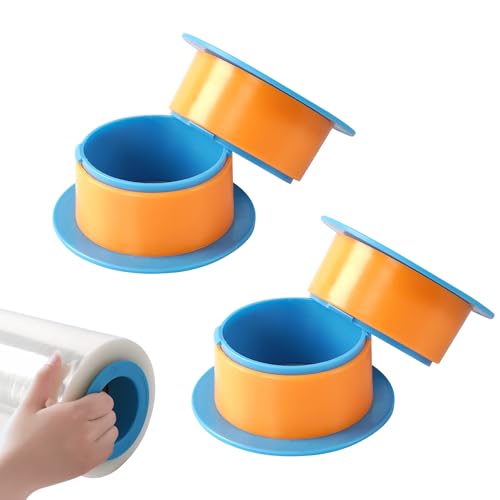 ELFJOY Stretch Film Dispenser Stretch Wrap Holder for 3"Core Blue 2 Pairs - color: 2 Pairs Blue