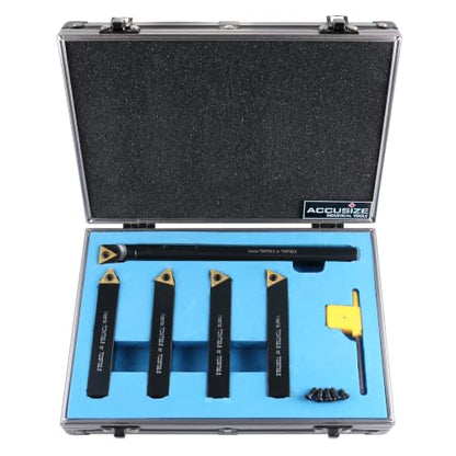 Accusize Industrial Tools Mini Indexable Turning Tool Boring, 5/8 in - size: 5/8 in.