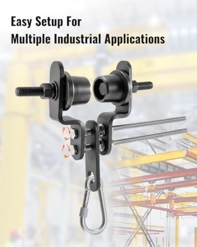 I-Beam Cable Trolley Festoon, Adjustable Wire Rope Carrier for Crane Track