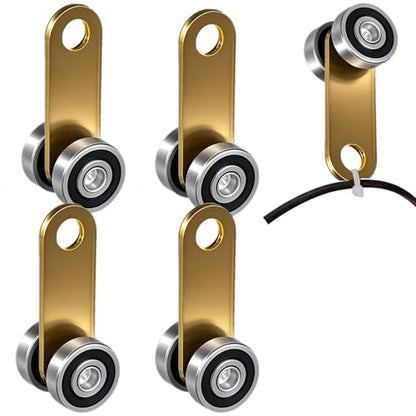 BiJun 2 Wheel Trolley Assembly Roller for 1-5/8" Strut Channel,4 Pack