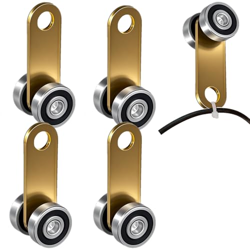 BiJun 2 Wheel Trolley Assembly Roller for 1-5/8" Strut Channel,4 Pack
