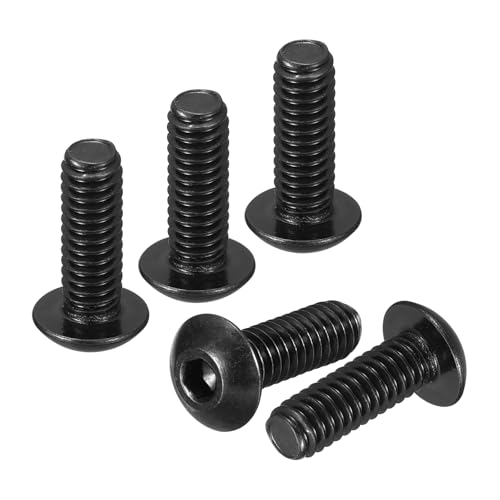 DTGN #8-32x1/2 Button Head Socket Cap Screw 30Pcs 304 SS Black Oxide - color: Black, size: #8-32x1/2"