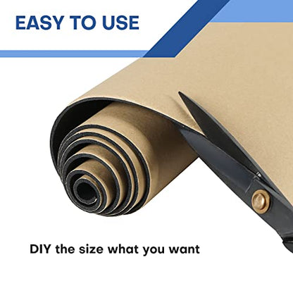 MYFULLY Sponge Neoprene Roll with Adhesive (1/8" T x 12" W x 54" L) - size: 1/8" Thick x12" Wide x 54" Long