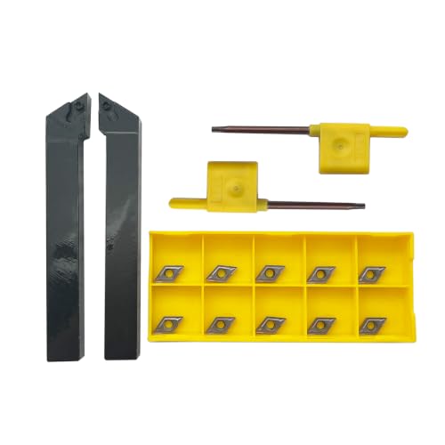 1/2"Tool Holder with DCMT21.51 Carbide Turning Inserts for Stainless Steel - size: 1/2" tool holders + DCMT21.51