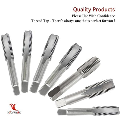 2Pcs M12x1.25 Metric Right-Hand Thread Tapping Tool, Hand Taper & Plug Tap - size: m12x 1.25