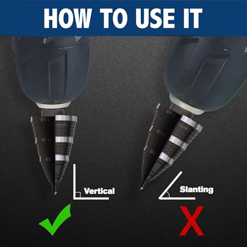 3/16" to 1-3/8" M2 Step Drill Bit - size: 3/16"-1-3/8"(M2)