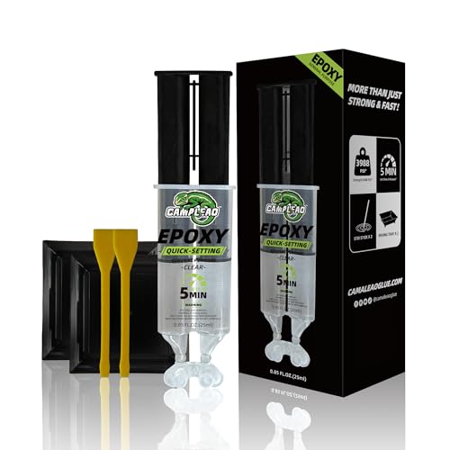 2 Part Epoxy Glue - Dries Clear, 5 Minute Epoxy with 2 Mixing Kit - size: 25ml - 1 Pack